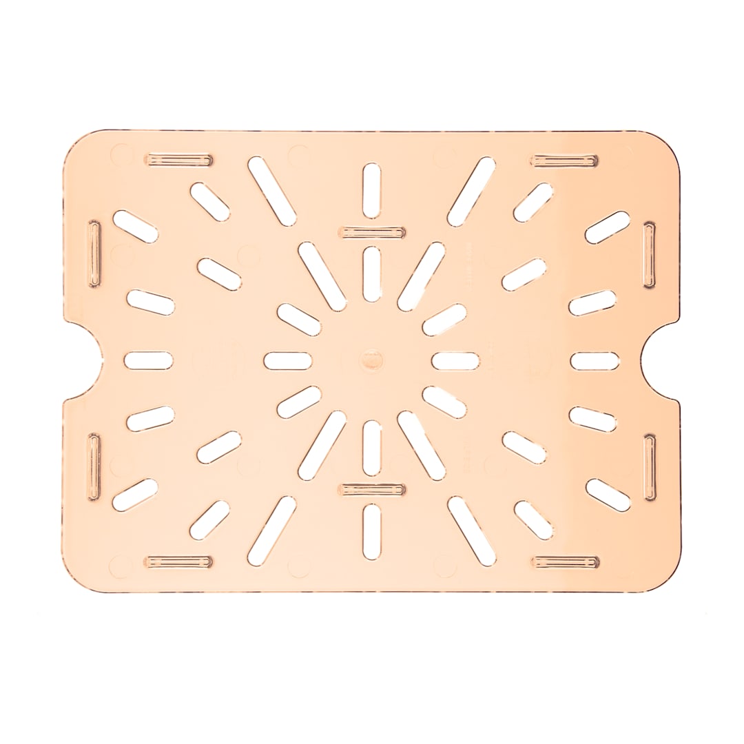Carlisle 1043513 StorPlus 1/2 Size Amber Food Pan Drain Grate