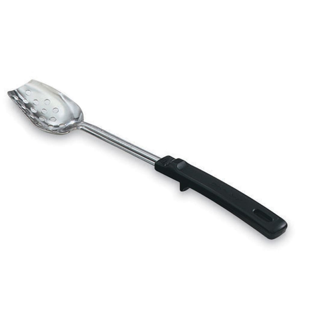 Vollrath 46949 Black 13-3/4" 3-Sided Perforated Basting Spoon