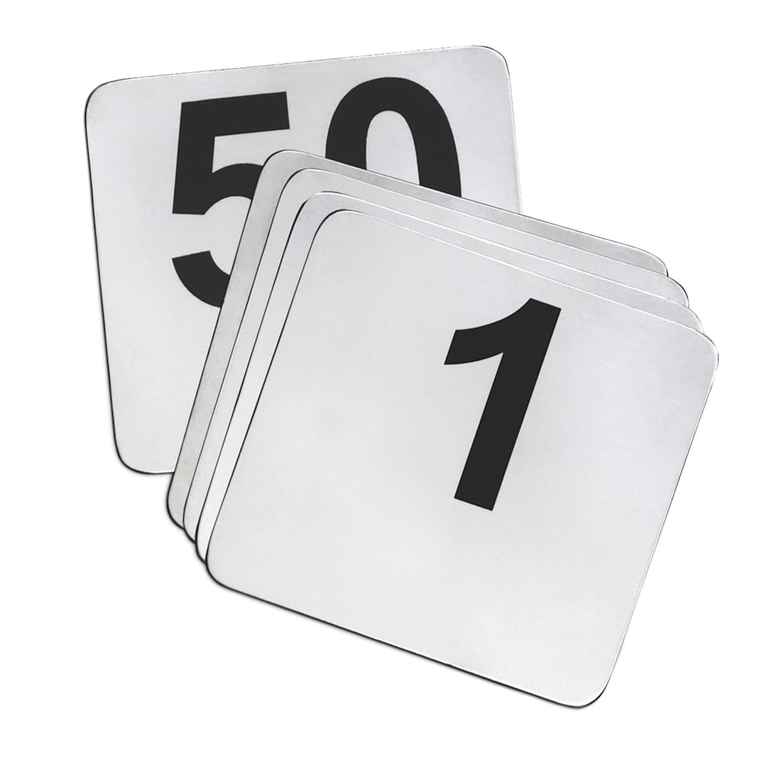 TableCraft N150 S/S 1-50 Card Number Set with Black Numbers