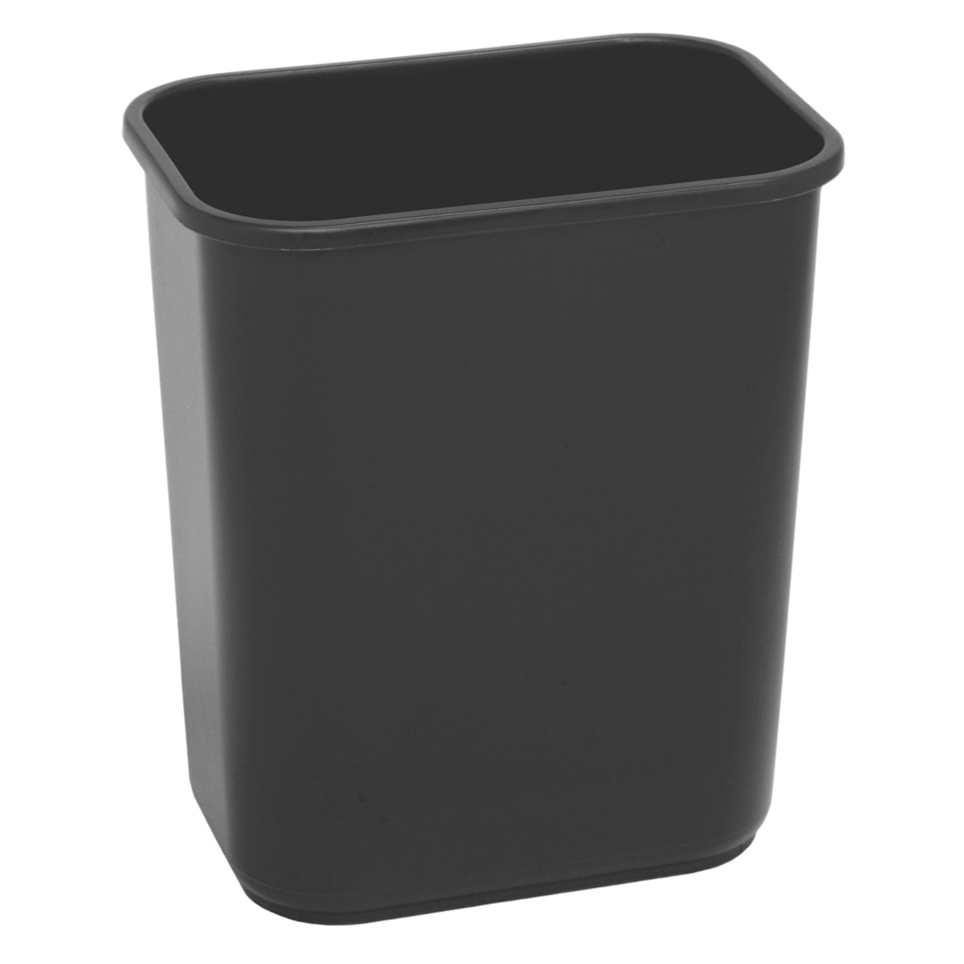 Darling Black Plastic Rect. 28 Qt. Recyling Wastebasket