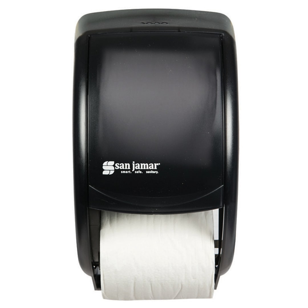 San Jamar R3500TBK Classic Black Pearl Duett Bath Tissue Dispenser