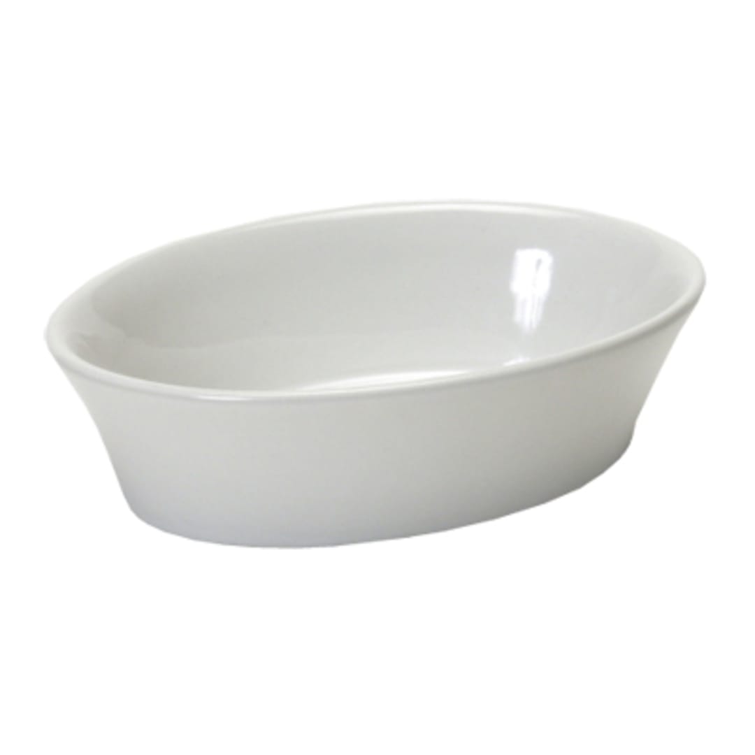 Tuxton BWK-100 10 Oz. White Oval Baker