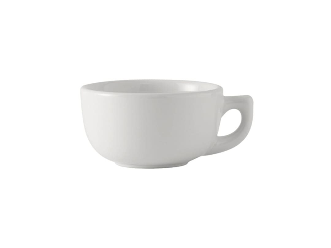 Tuxton BWF-1402 14 Oz. White Cappuccino Cup