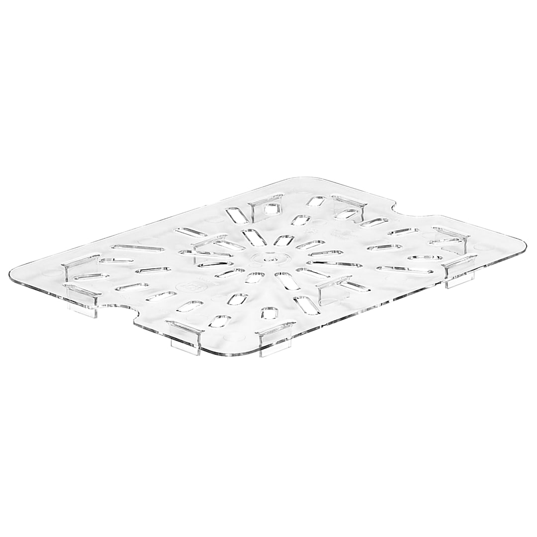 Cambro 20CWD135 Camwear Clear Drain Shelf for Half Size Food Pans