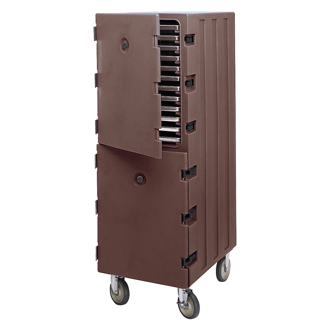 Cambro 1826DTC131 Ultra Camcart Brown 18" x 26" 2-Compart. Cart