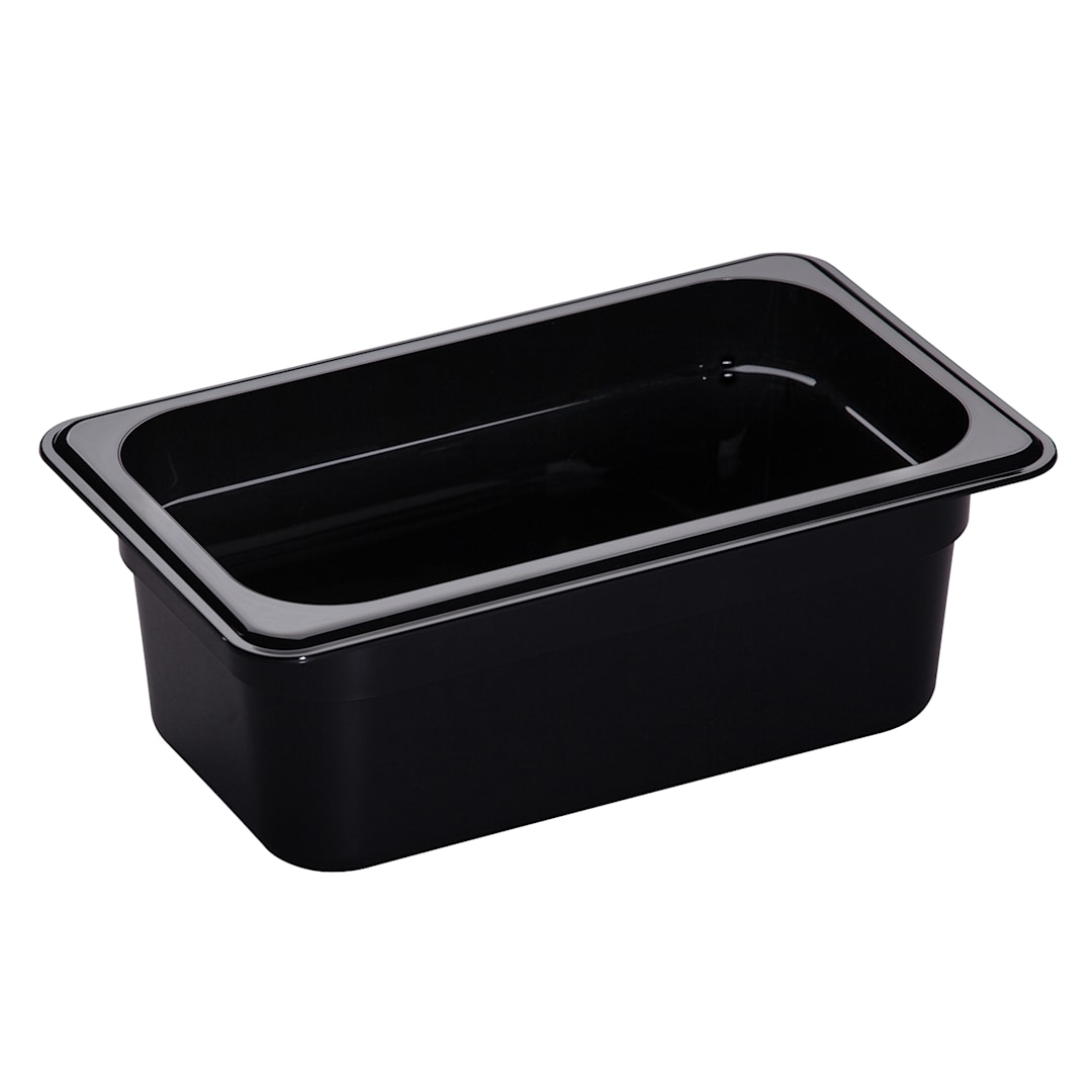 Cambro® 44HP110 Black High Heat 1/4 Size x 4" D Food Pan