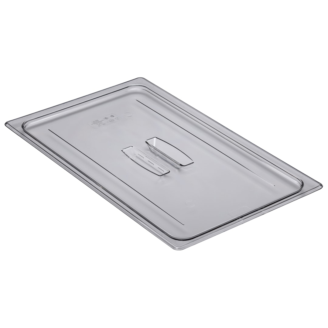 Cambro 10CWCH135 Camwear Clear Full-Size Food Pan Cover with Handle