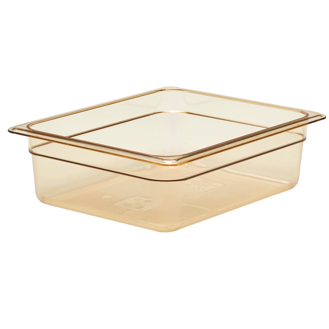 Cambro 24HP150 Amber High Heat 1/2 Size x 4" D Food Pan