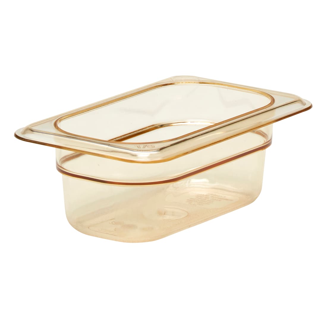 Cambro® 92HP150 Amber High Heat 1/9 Size x 2.5"Deep Food Pan
