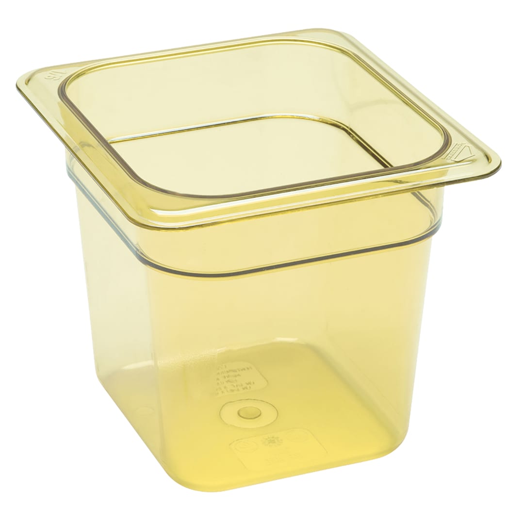 Cambro® 66HP150 Amber High Heat 1/6 Size x 6" Deep Food Pan