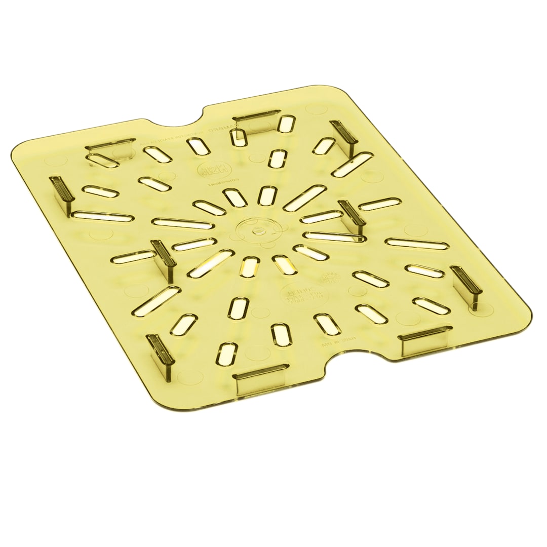 Cambro® 20HPD150 Amber High Heat Drain Shelf for 1/2 Size Food Pan