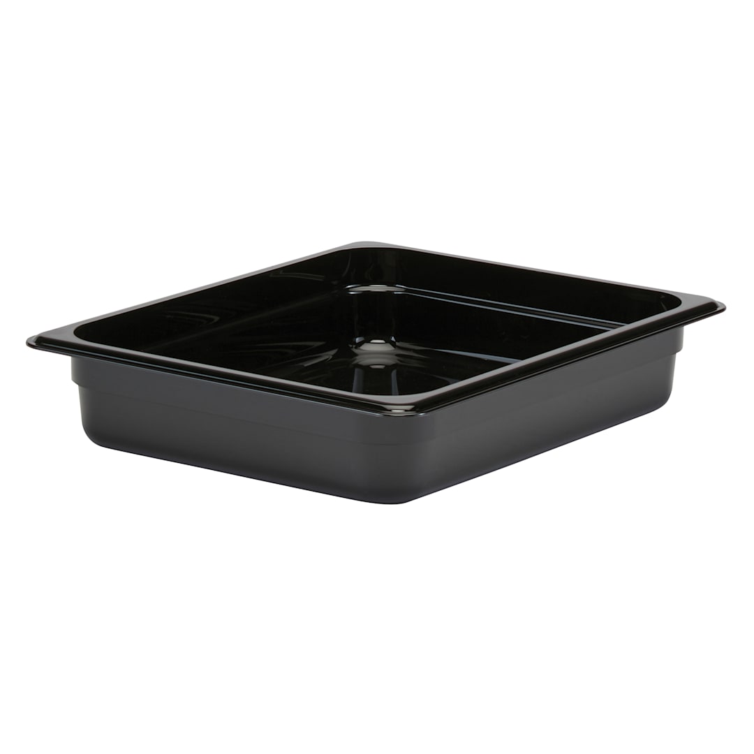 Cambro 22CW110 Camwear Black Half Size x 2.5" D Food Pan