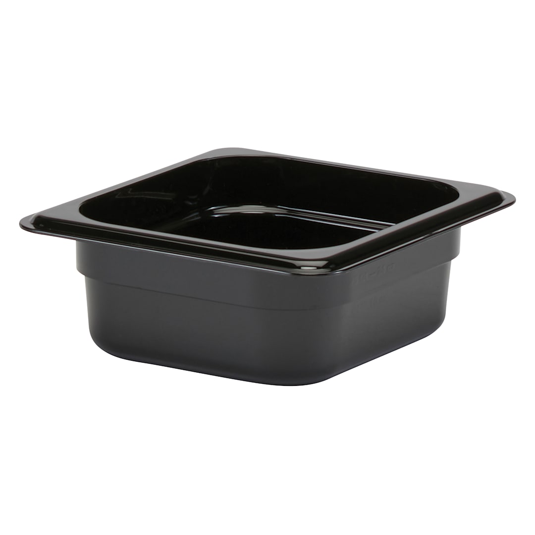 Cambro 62CW110 Camwear Black 1/6 Size x 2.5" D Food Pan