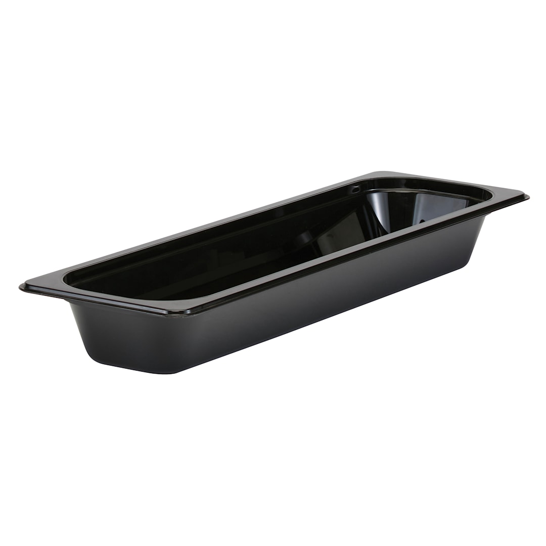 Cambro 22LPCW110 Camwear Black Half Size Long x 2.5" D Food Pan