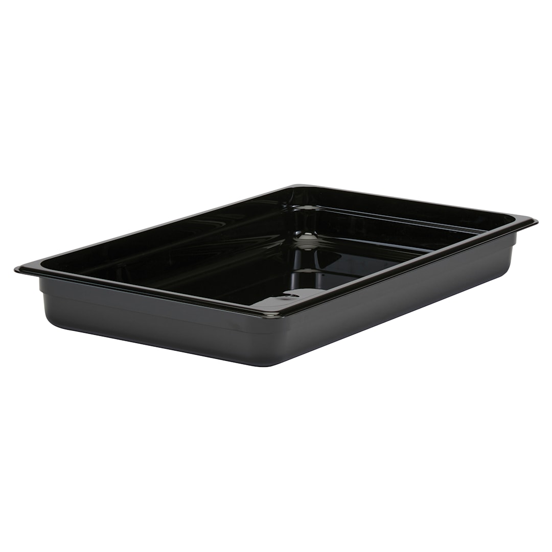 Cambro 12CW110 Camwear Black Full Size x 2.5" D Food Pan