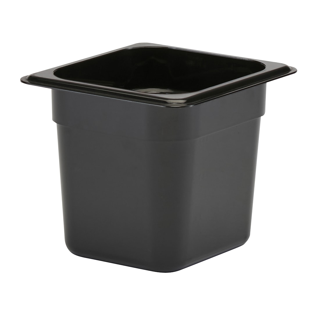 Cambro 66CW110 Camwear Black 1/6 Size x 6" D Food Pan