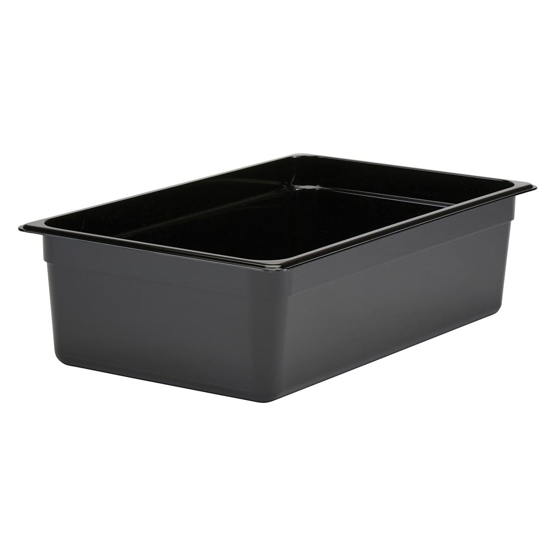 Cambro 16CW110 Camwear Black Full Size 6" D Food Pan