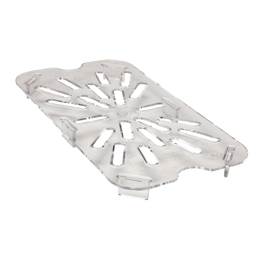 Cambro 40CWD135 Camwear Clear Drain Shelf for 1/4 Size Food Pans