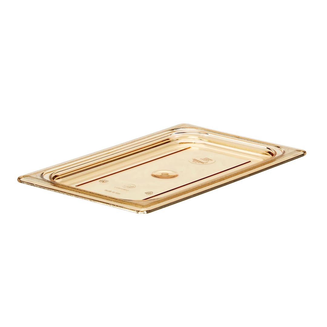 Cambro 40HPC150 H-Pan Amber 1/4 Size Flat Food Pan Cover w/o Handle