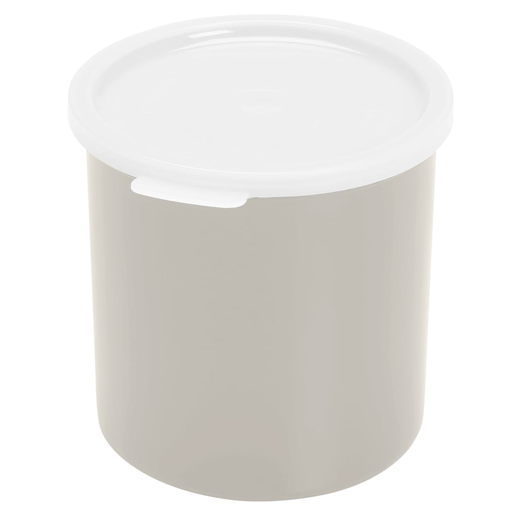 Cambro CP12148 Camchiller White Plastic 1.2 Qt. Round Crock with Lid
