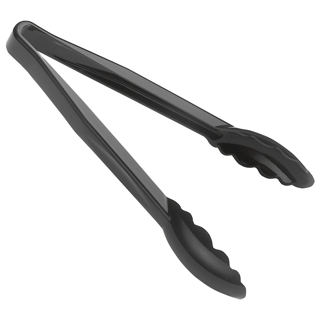 Cambro 9TGS110 Camwear Black 9" Scalloped Tongs