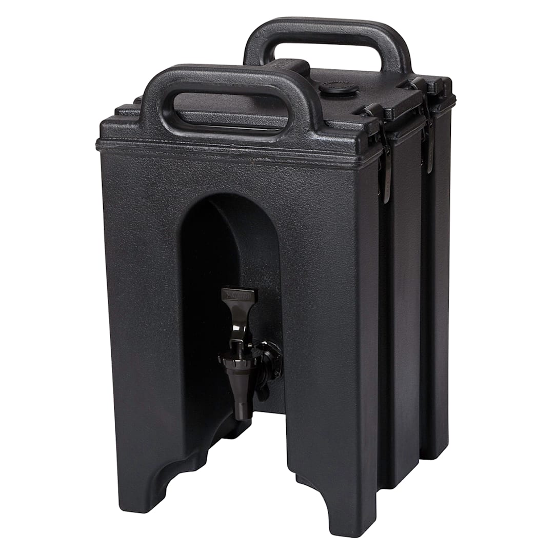 Cambro 100LCD110 Camtainer Black 1.5 Gal. Insulated Beverage Server