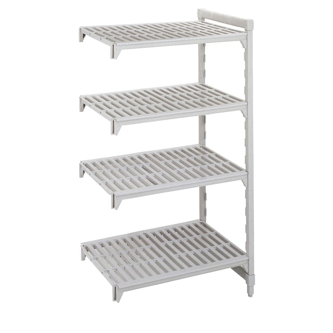 Cambro CPA184872V4480 Camshelving Gray 18" x 48" Add-On 4-Shelf Unit