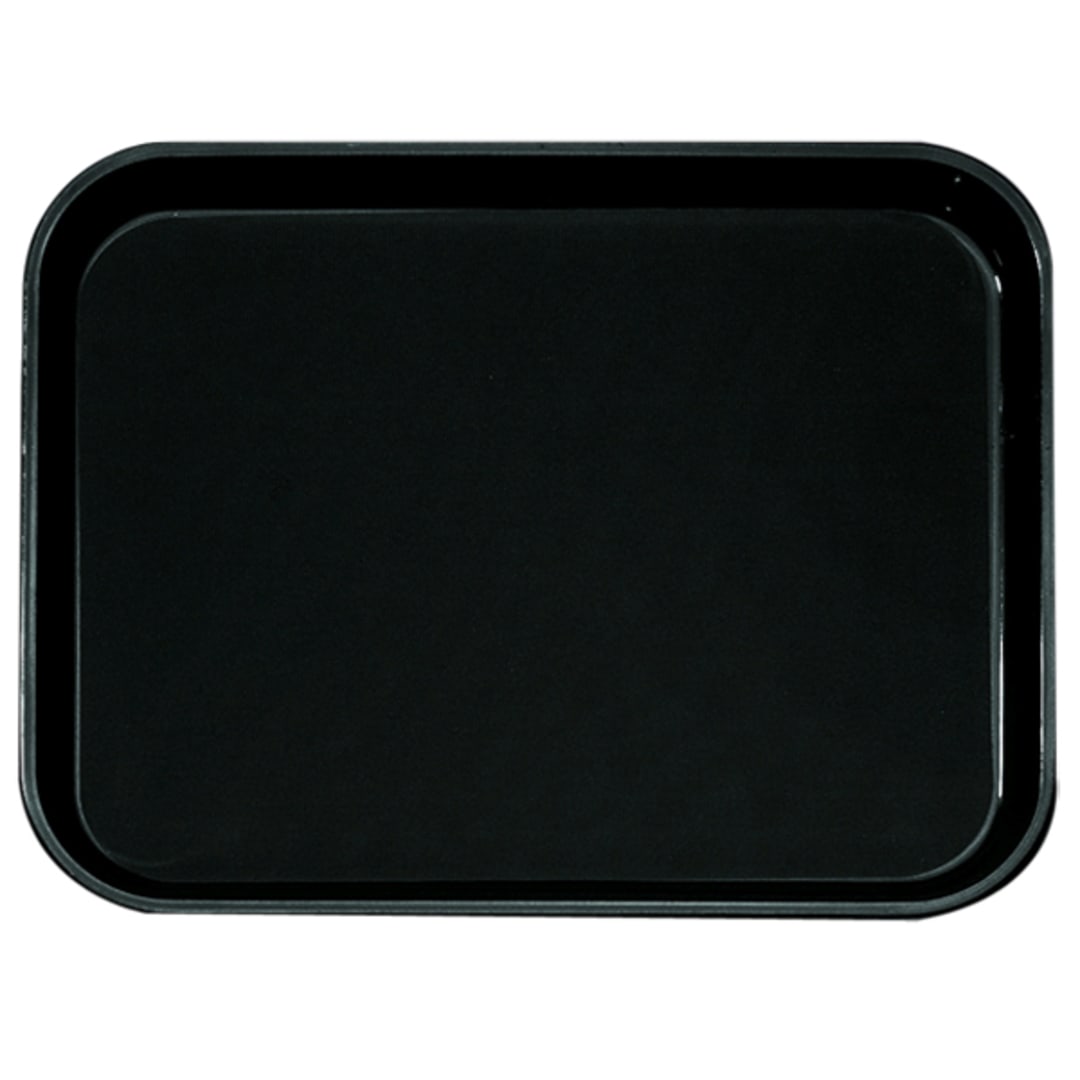Cambro PT1418110 Black 14" x 18" Non-Skid Polytread Tray