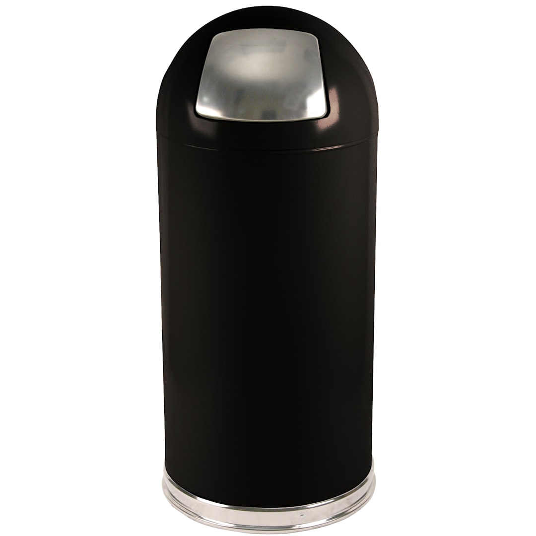 Witt 15DTBK Black 15 Gallon Waste Receptacle