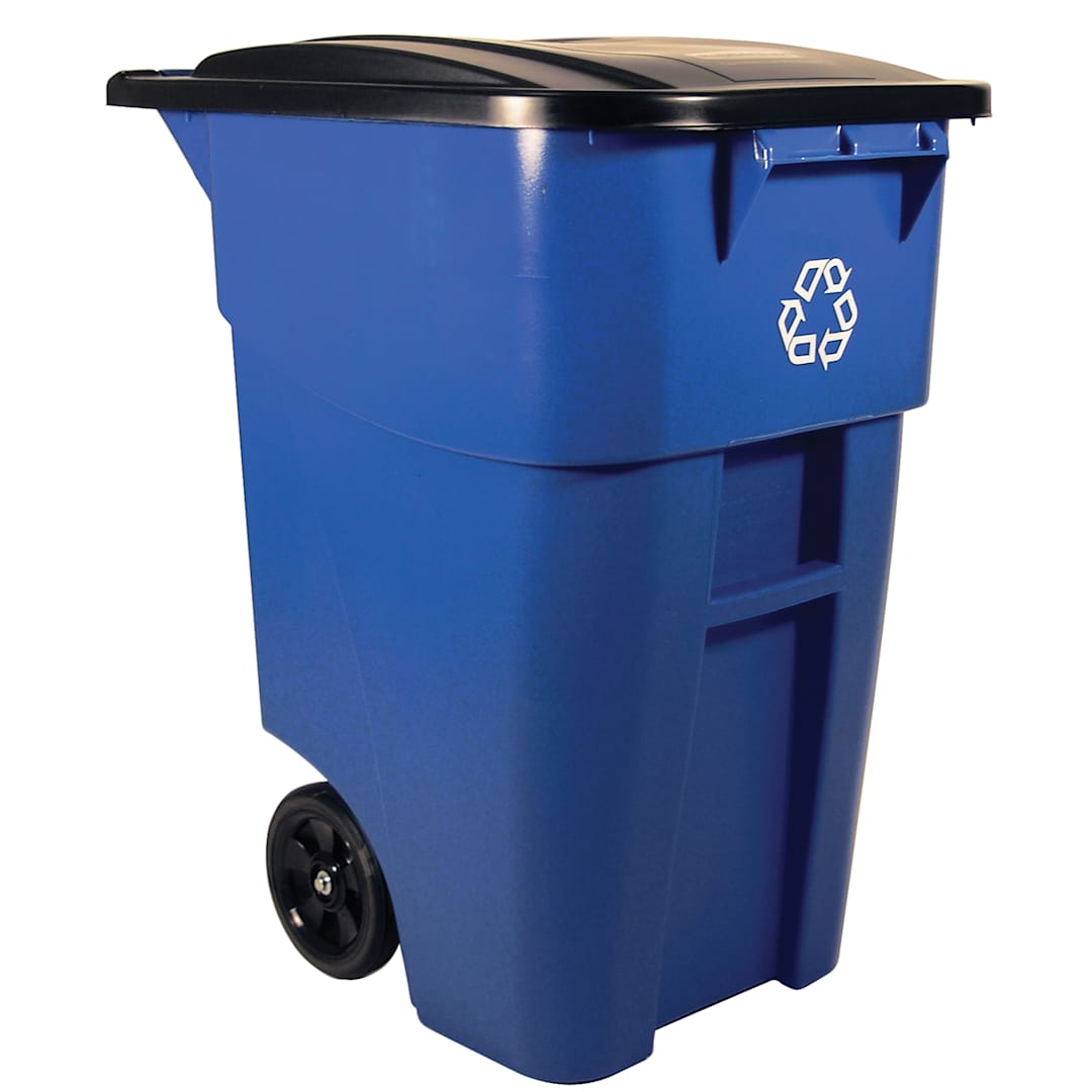 Rubbermaid FG9W2773 50 Gallon Rollout Recycle Container