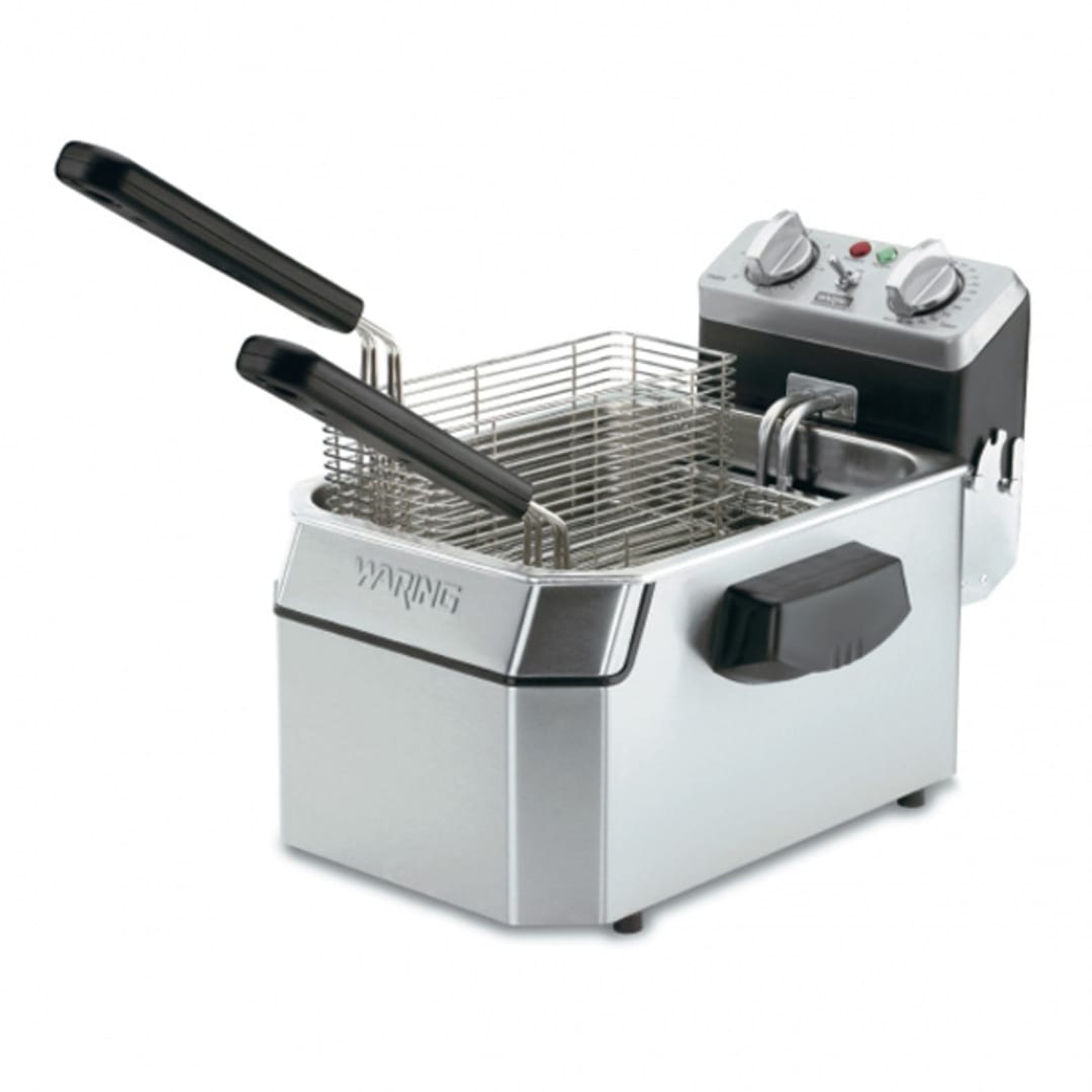 Waring Commercial WDF1000 Heavy-Duty 120V Single 10 lb. Deep Fryer