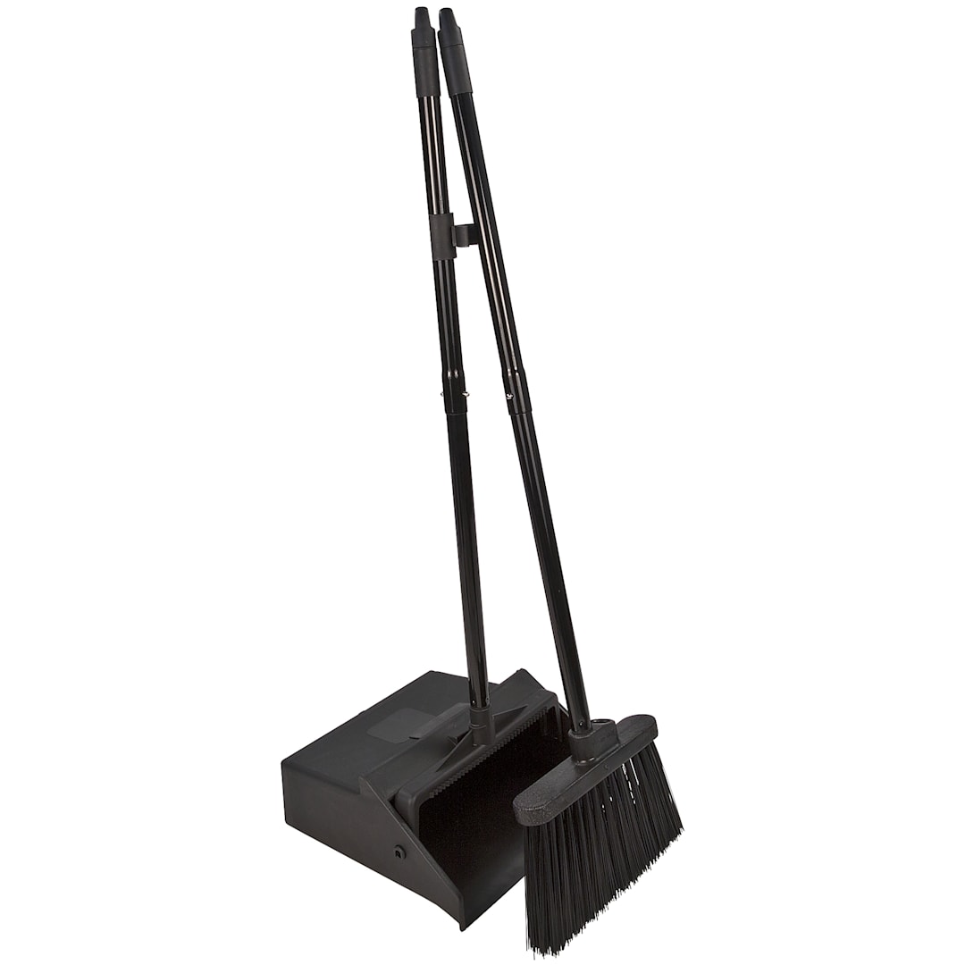 Carlisle 36141503 Duo-Pan Black 36" Lobby Dustpan And Broom
