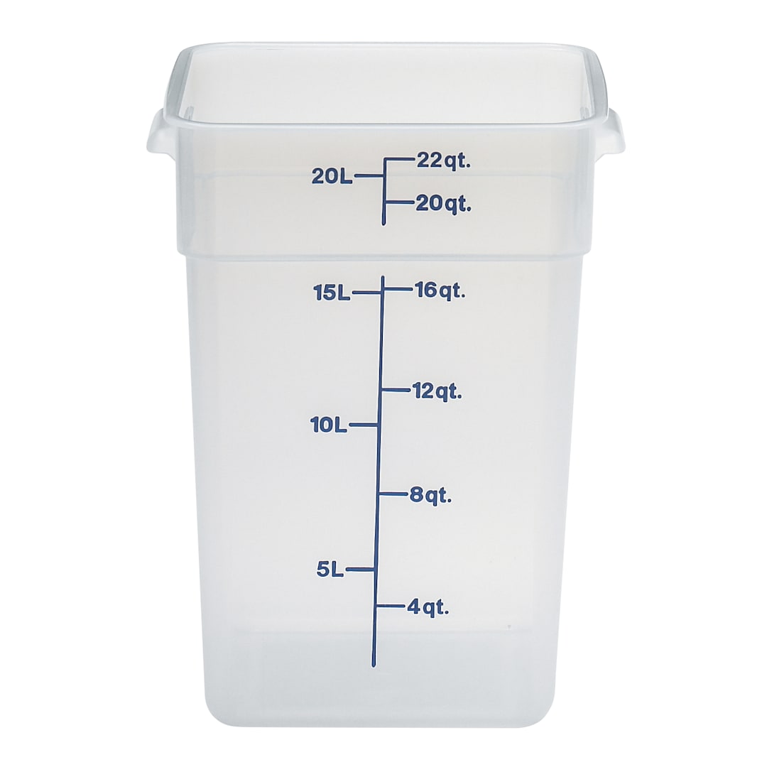 Cambro 22SFSPP190 Translucent Camwear CamSquare 22 Qt. Container