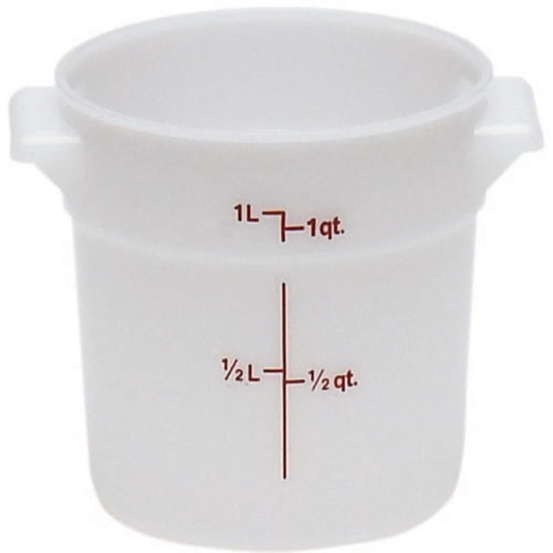 Cambro RFS1148 White Poly Round 1 Qt Container