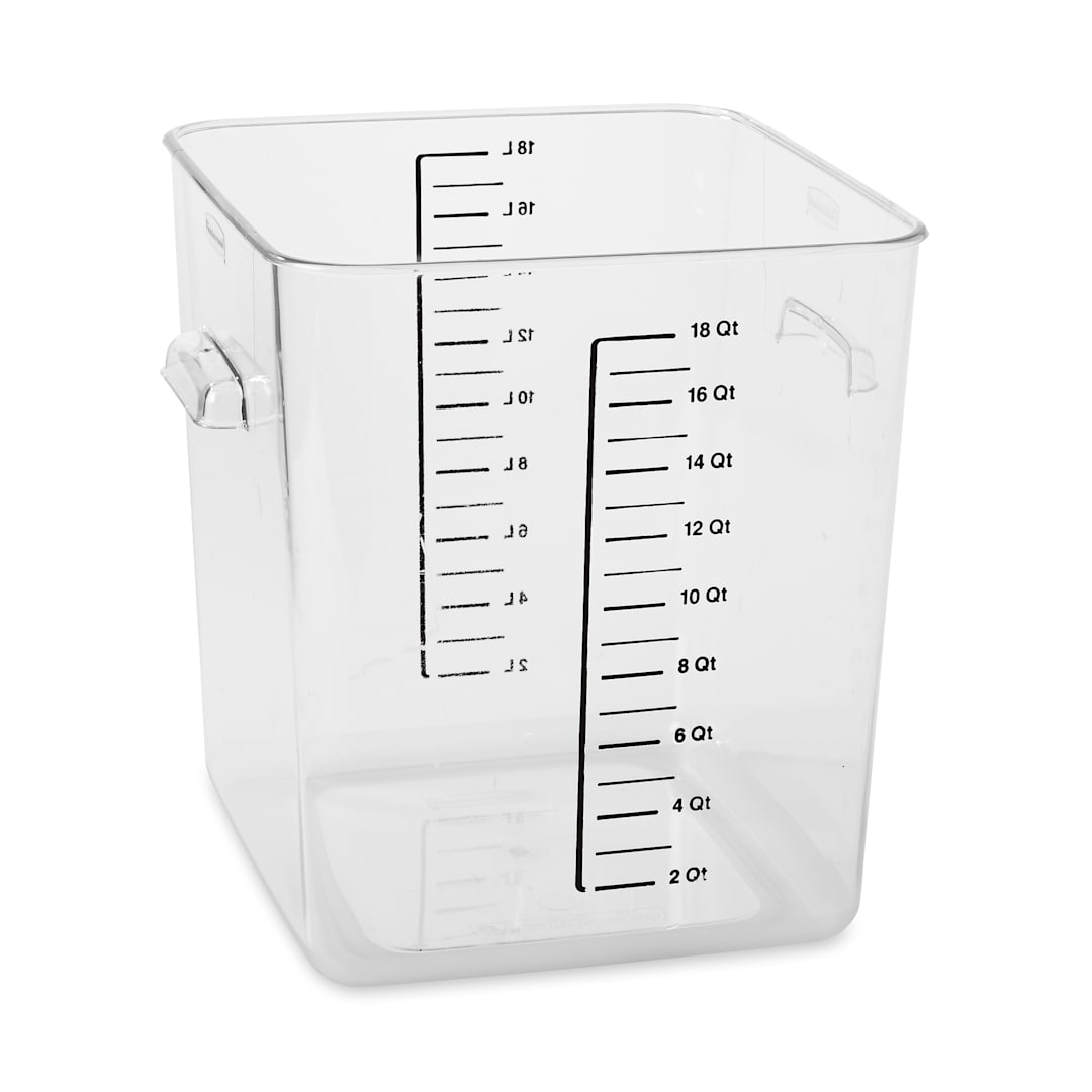 Rubbermaid FG631800CLR Clear Space Saving 18 Quart Square Container