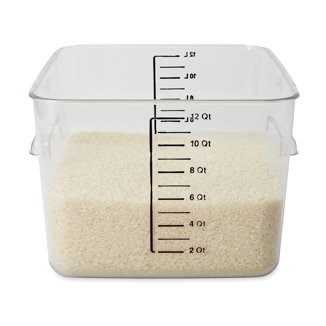 Rubbermaid FG631200CLR Clear Space Saving 12 Quart Square Container