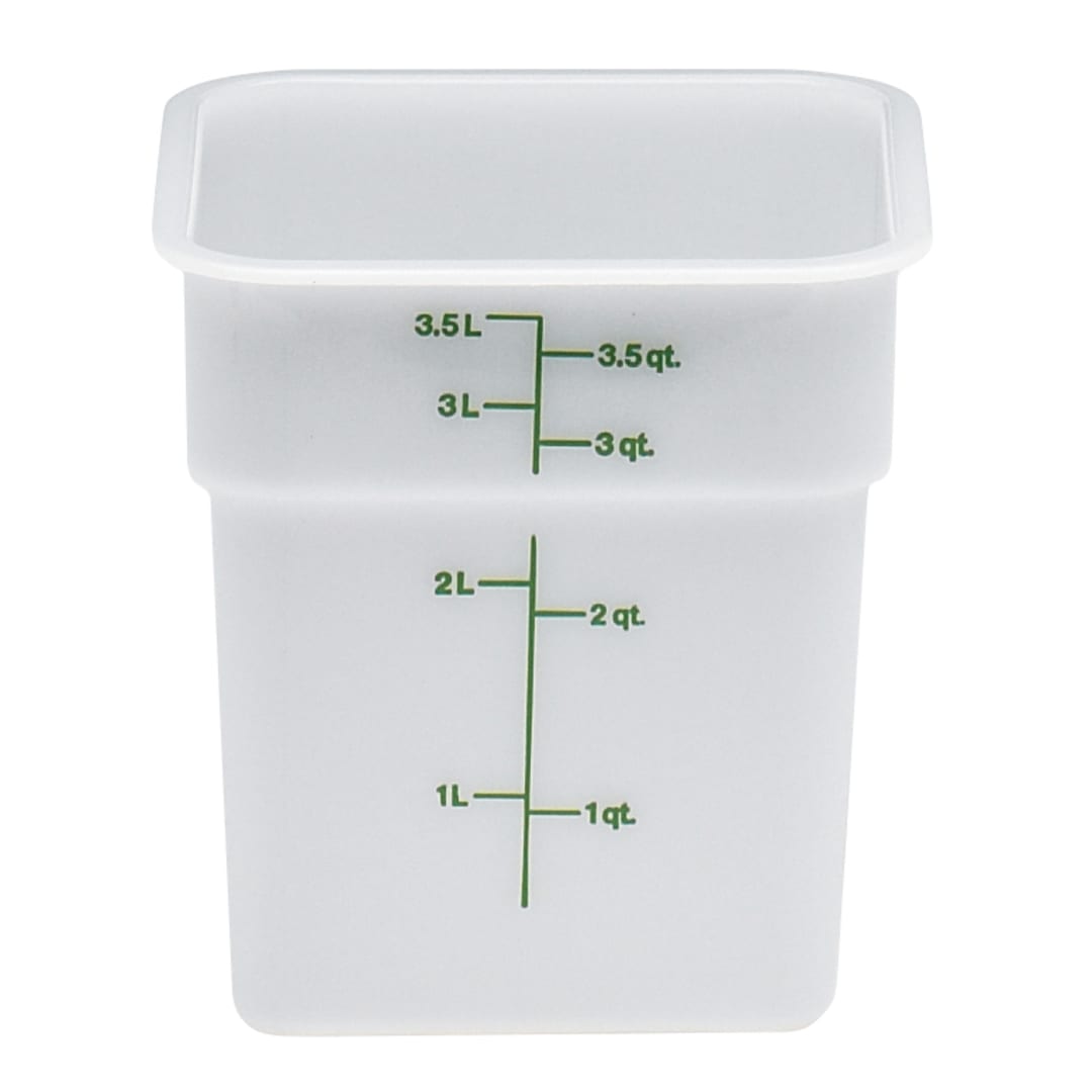 Cambro 4SFSP148 White Camwear CamSquare 4 Qt. Container