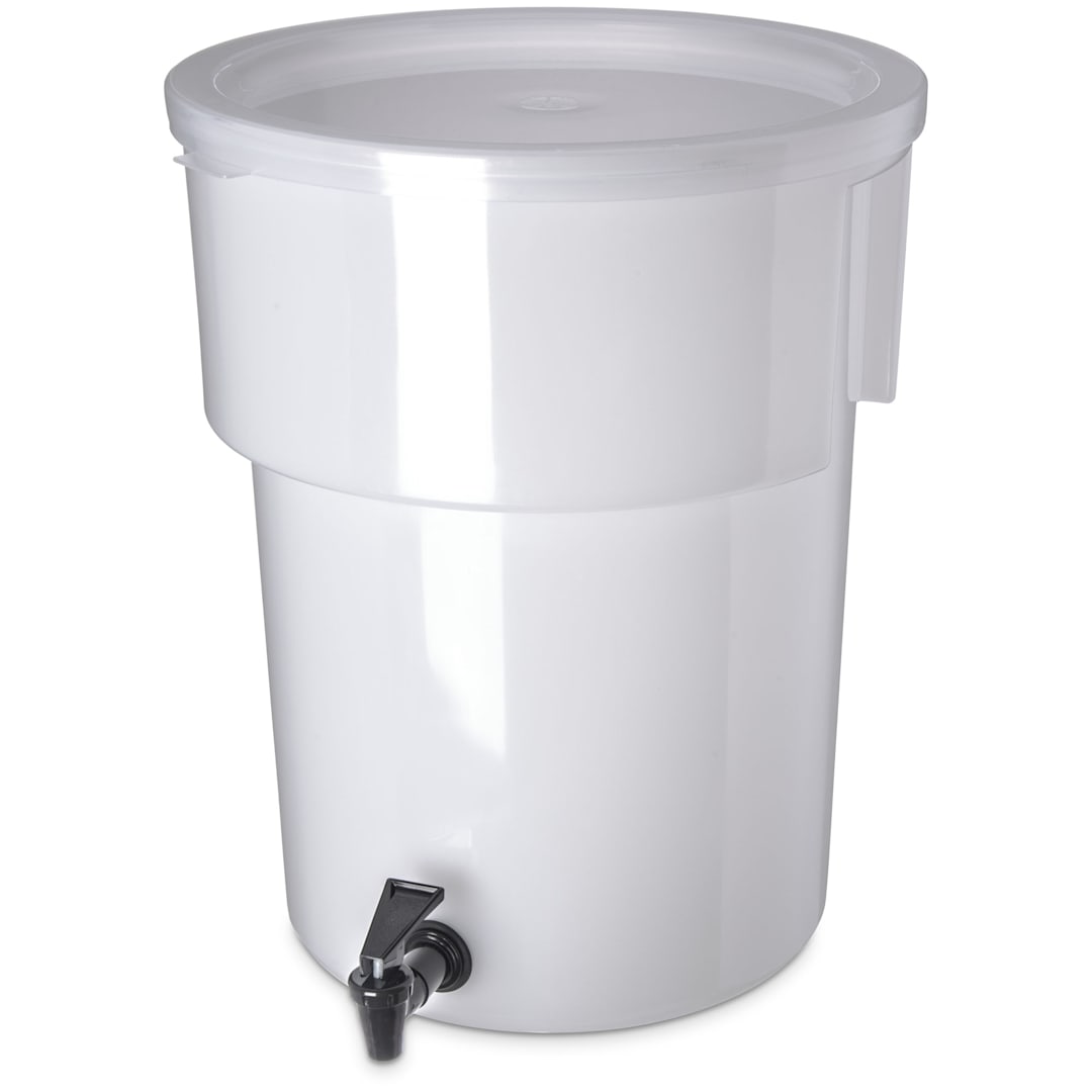 Carlisle 221002 White 5 Gallon Round Beverage Dispenser