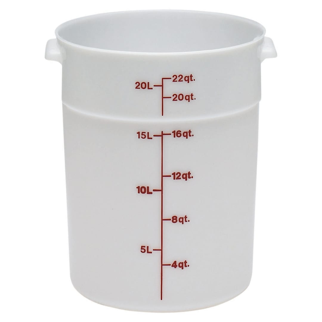 Cambro RFS22148 White Poly Round 22 Qt Storage Container