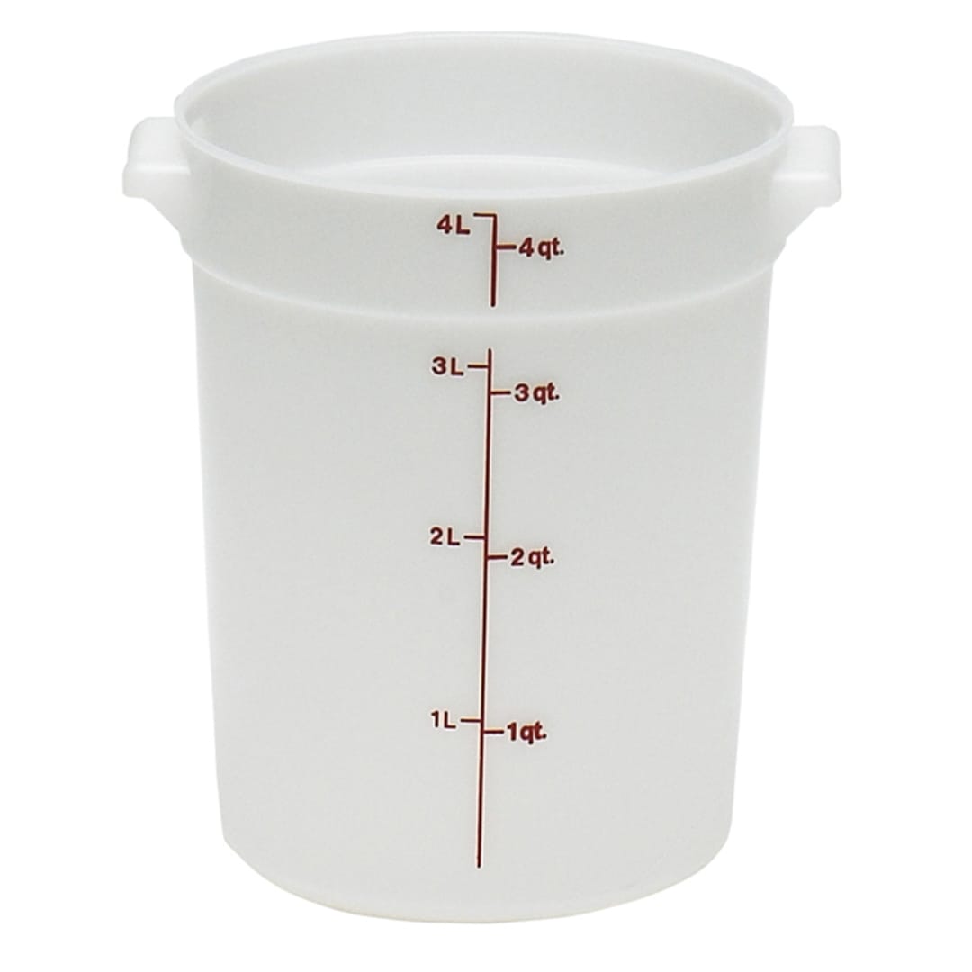 Cambro RFS4148 White Poly Round 4 Qt Storage Container