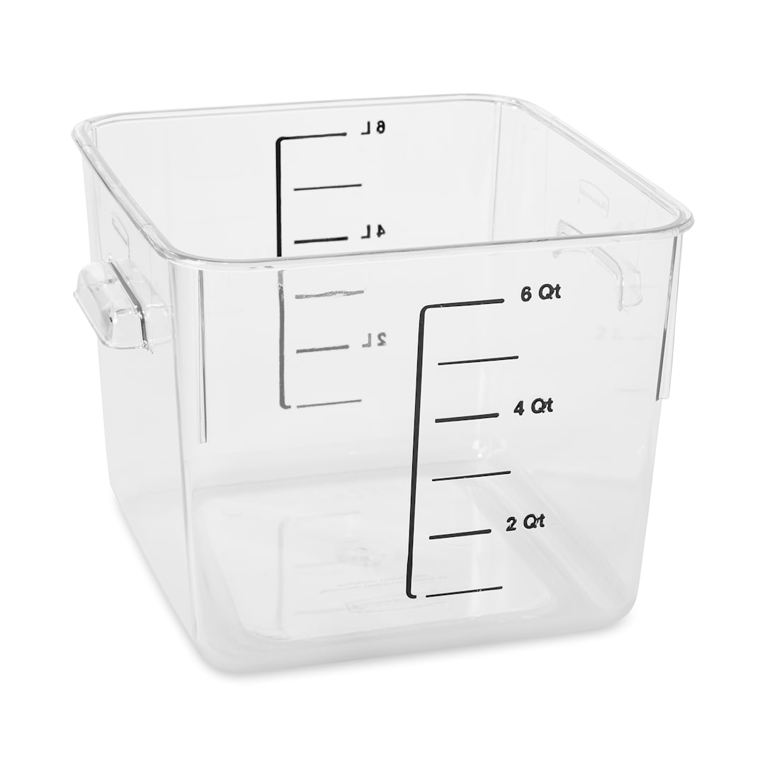 Rubbermaid FG630600CLR Clear Space Saving 6 Quart Square Container