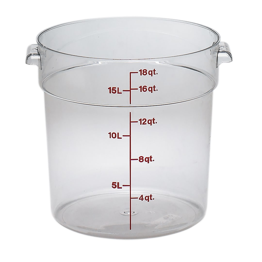 Cambro RFSCW18135 Camwear Clear Round 18 Qt Storage Container