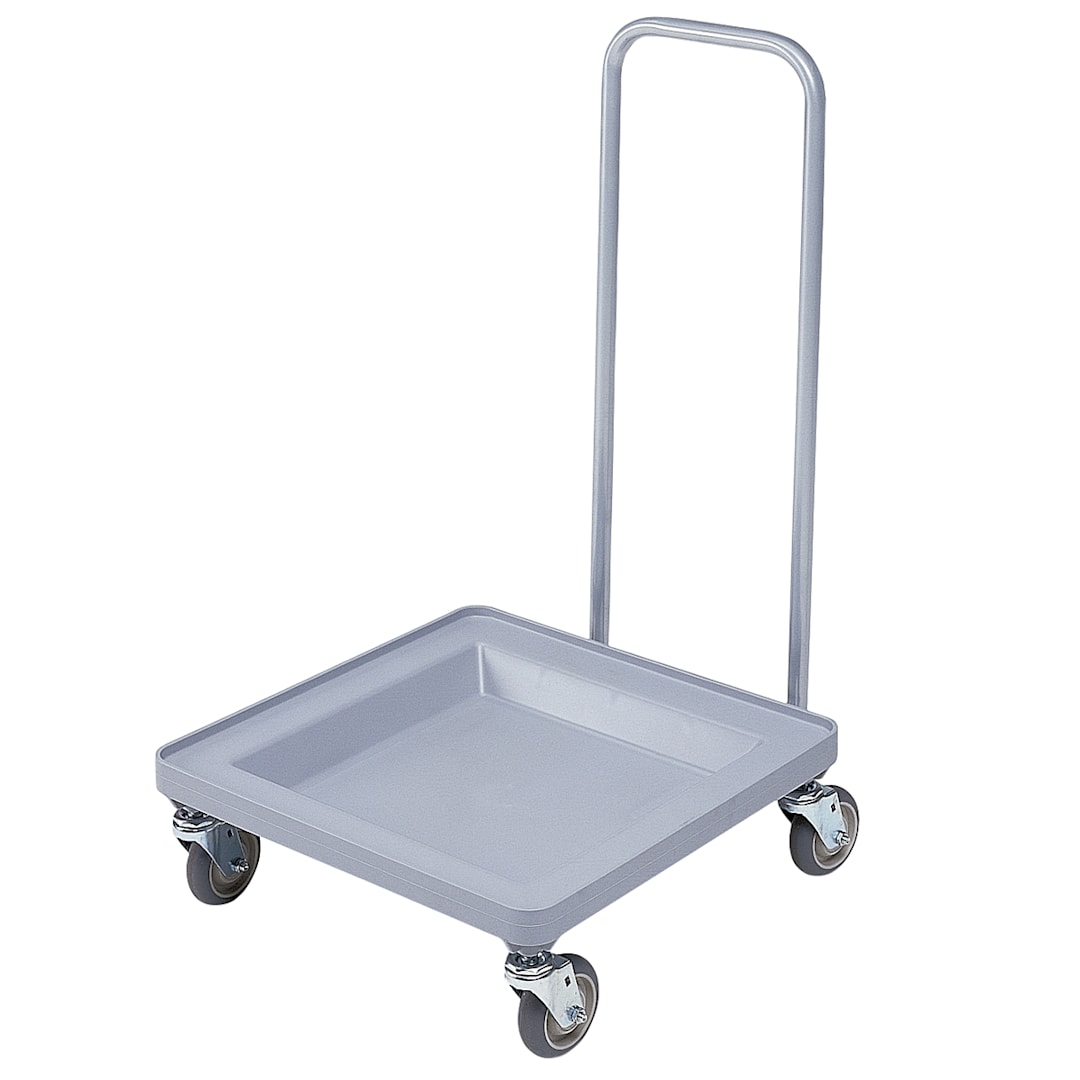 Cambro CDR2020H151 Camdollies Soft Gray Dish Rack Dolly w/ Handle