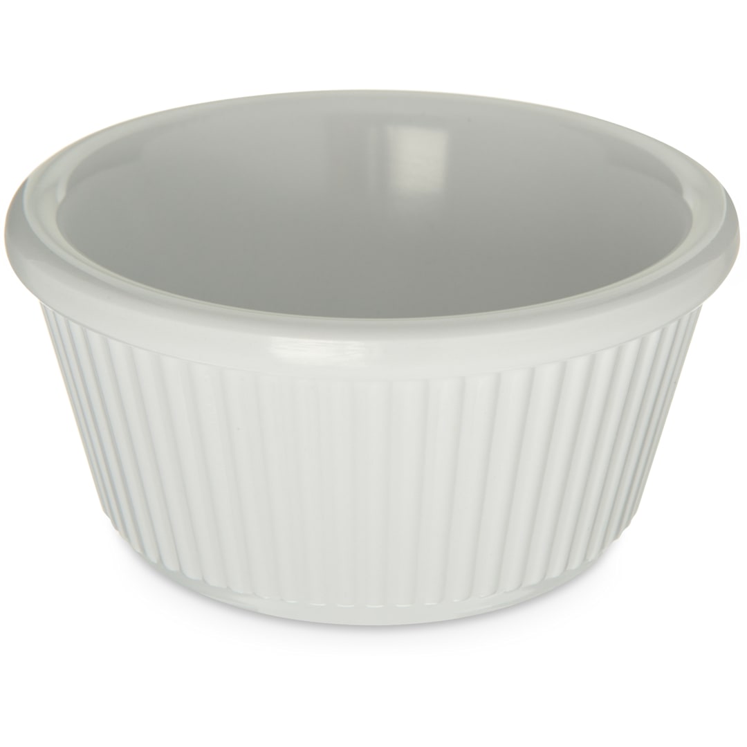 Carlisle S29302 White Fluted 3 Oz. Melamine Ramekin