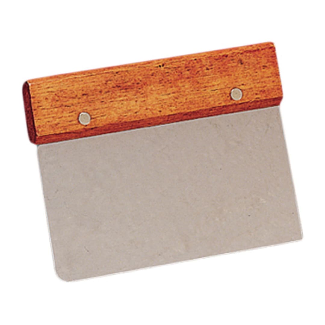 American Metalcraft DS6704 Dough Cutter / Scraper with Wooden Handle
