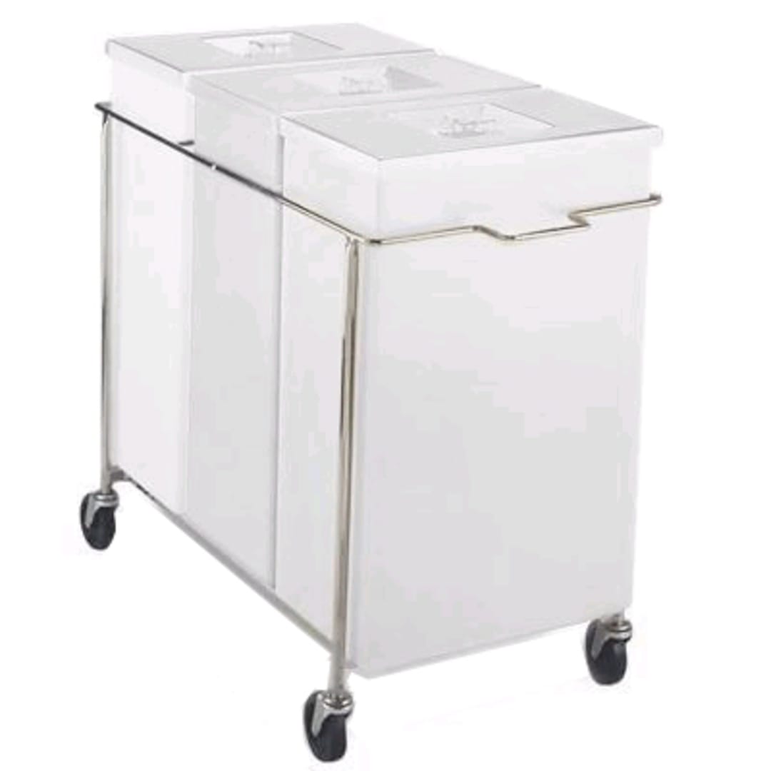 Faribo P434 C/A-2H-011 3-Compartment White Bin Assembly With Cover