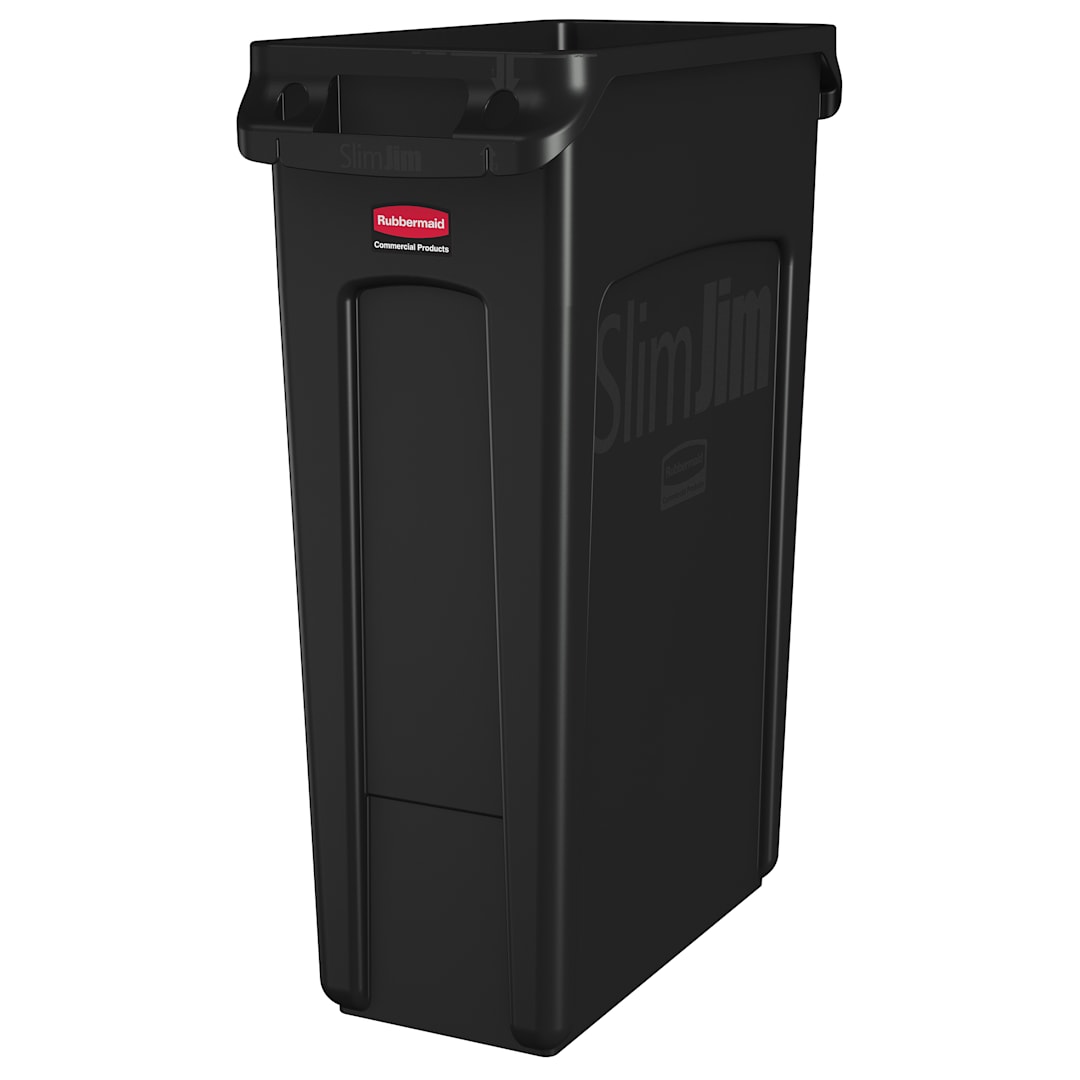 Rubbermaid FG354060BLA Slim Jim Vented 23 Gallon Container