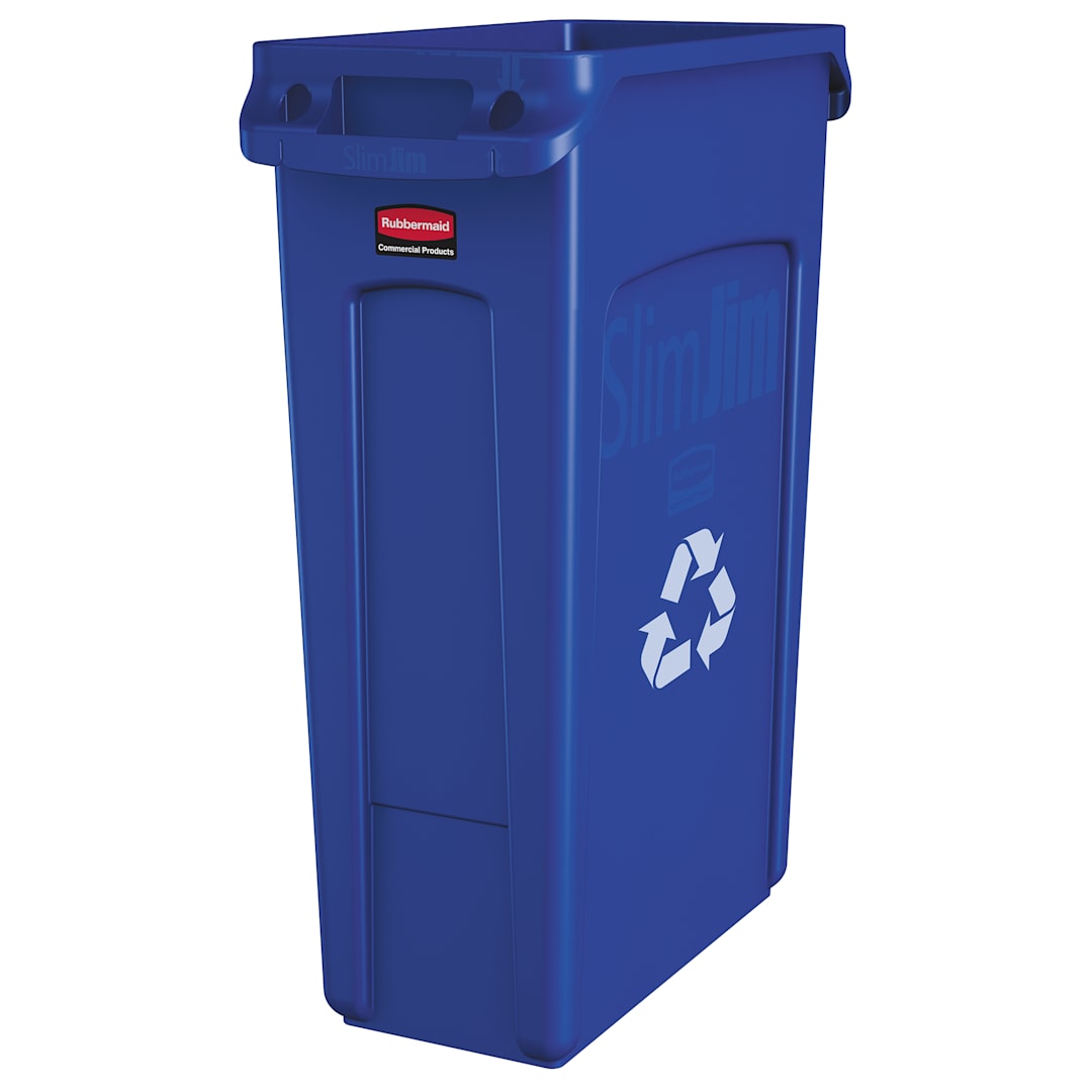 Rubbermaid FG354007 Slim Jim Vented 23 Gallon Recycle Container