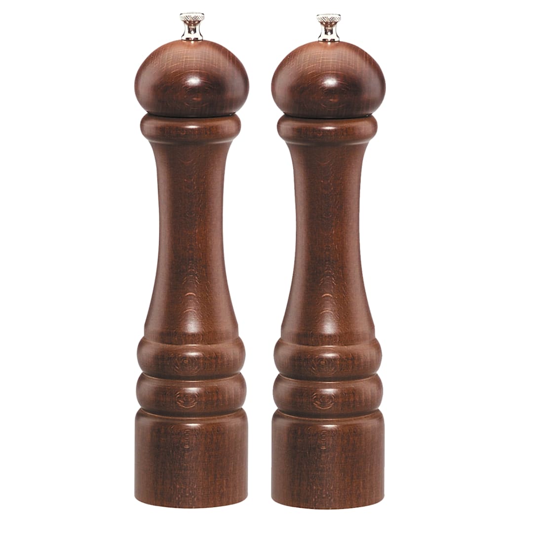 Chef Specialties 10102 Walnut 10" Imperial Salt Mill / Pepper Mill Set