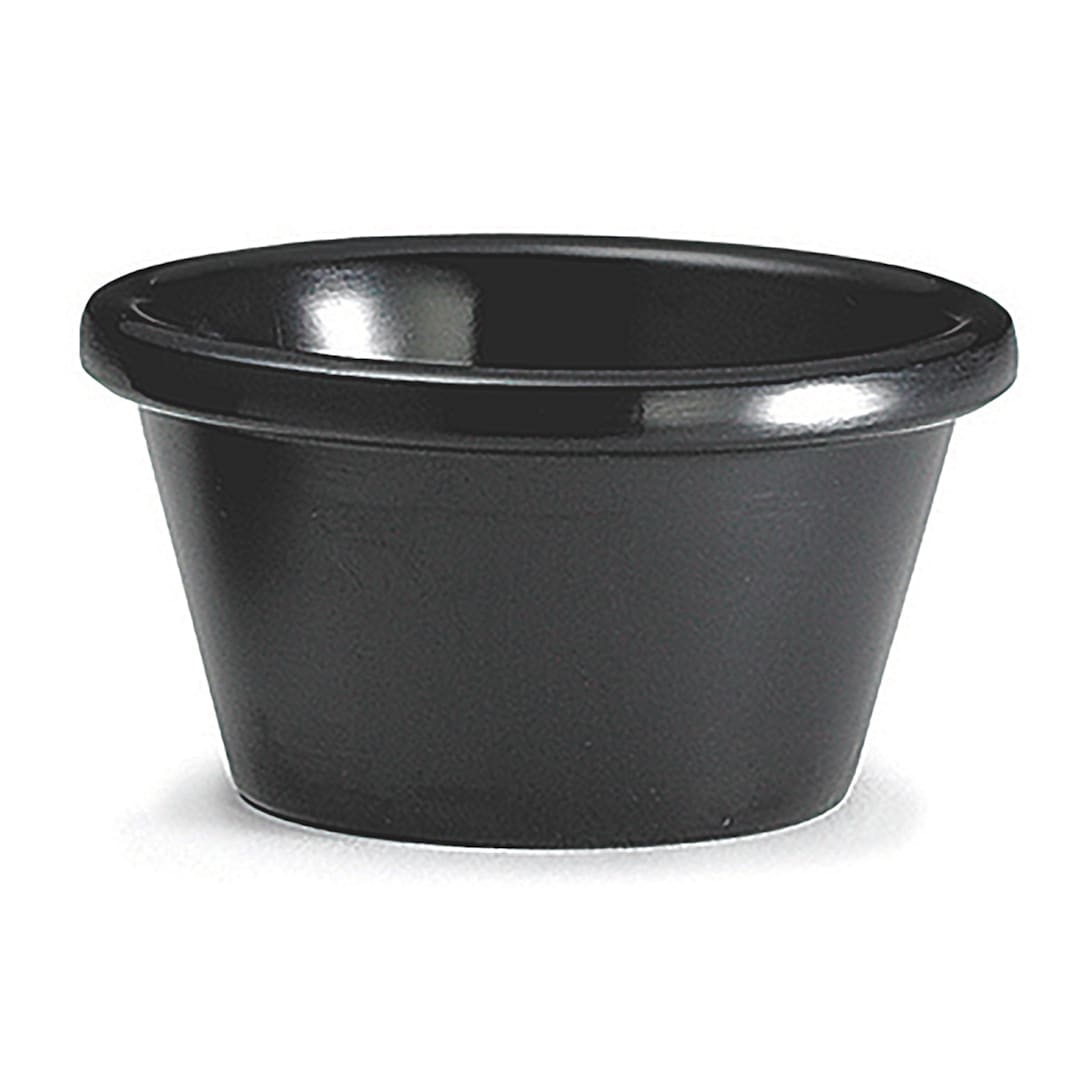 TableCraft RAM3BK Black Melamine 3 Oz. Ramekin - Dozen